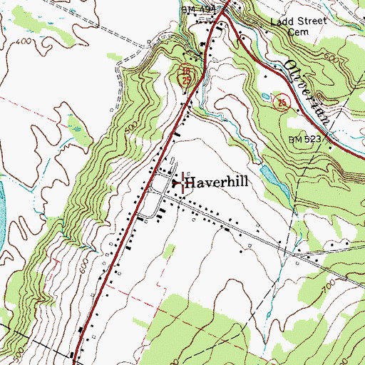 Topographic Map of Haverhill Academy (historical), NH