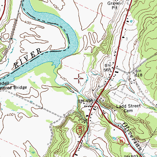 Topographic Map of Haverhill Corner Historic District, NH