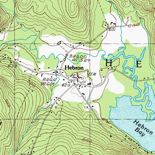 Topographic Map of Hebron Post Office, NH