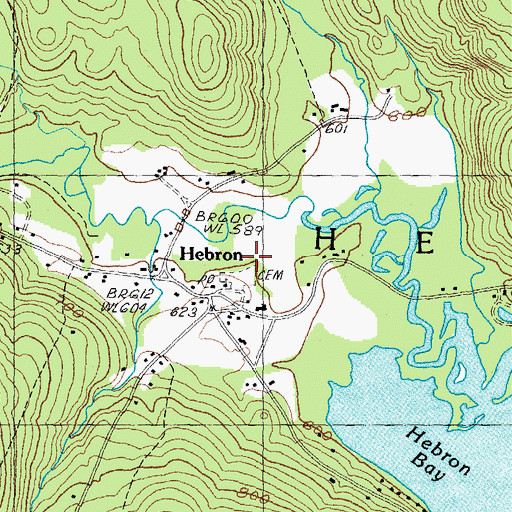 Topographic Map of Hebron Public Library, NH