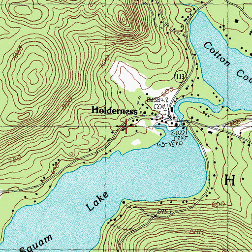 Topographic Map of Holderness Community Church, NH