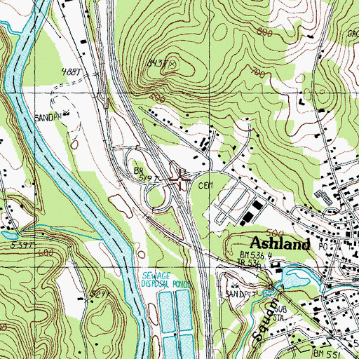 Topographic Map of Interchange 24, NH