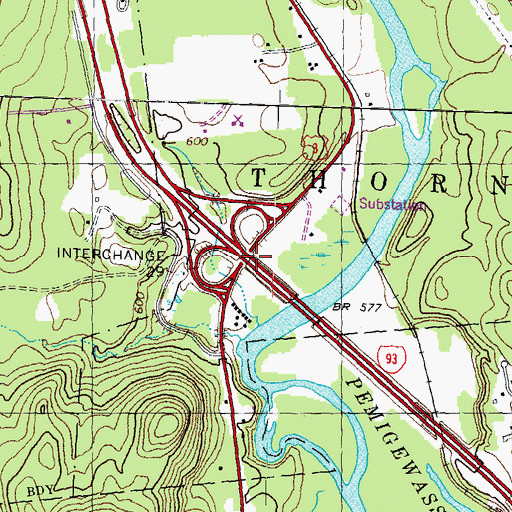 Topographic Map of Interchange 29, NH