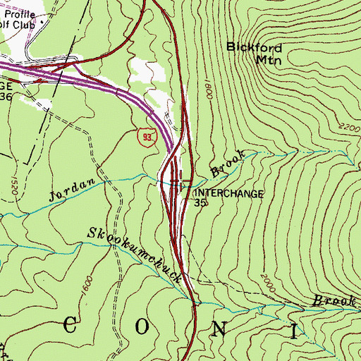 Topographic Map of Interchange 35, NH