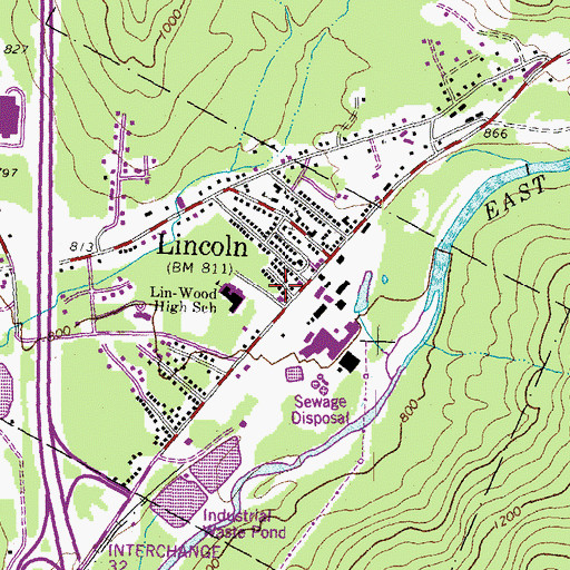 Topographic Map of Linwood Medical Center, NH