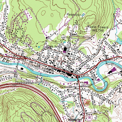 Topographic Map of Littleton Area Chamber of Commerce, NH