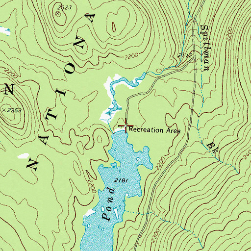 Topographic Map of Long Pond Picnic Area, NH