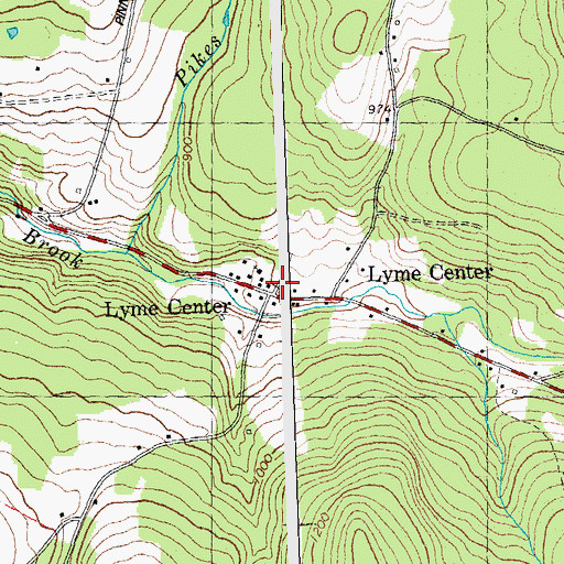Topographic Map of Lyme Center Post Office, NH