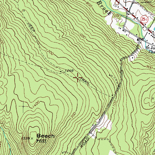 Topographic Map of Maple Grove School (historical), NH