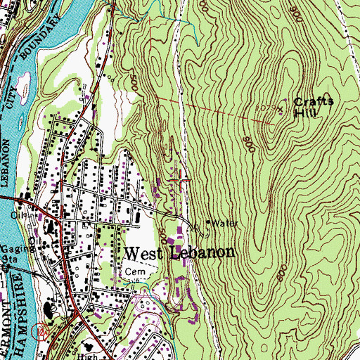 Topographic Map of Meadow Brook Village, NH