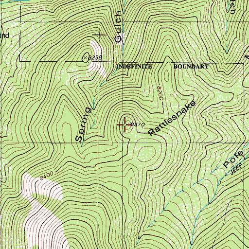 Topographic Map of Rattlesnake Mountain, CO