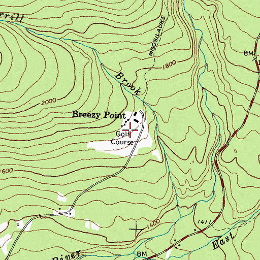 Topographic Map of Moosilauke Golf Club, NH