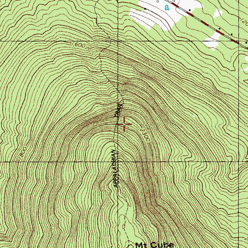 Topographic Map of Mount Cube Ski Touring Center, NH