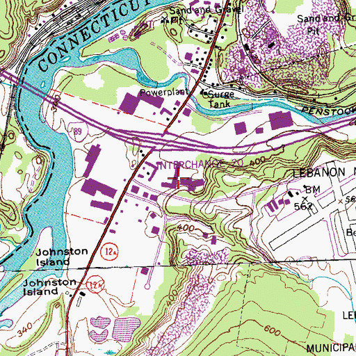 Topographic Map of North Country Plaza Shopping Center, NH
