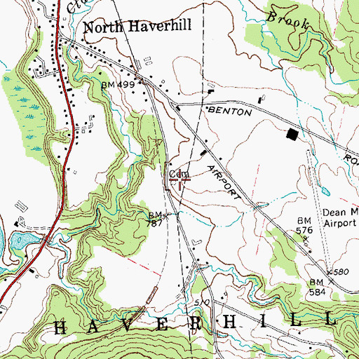 Topographic Map of North Haverhill Cemetery, NH