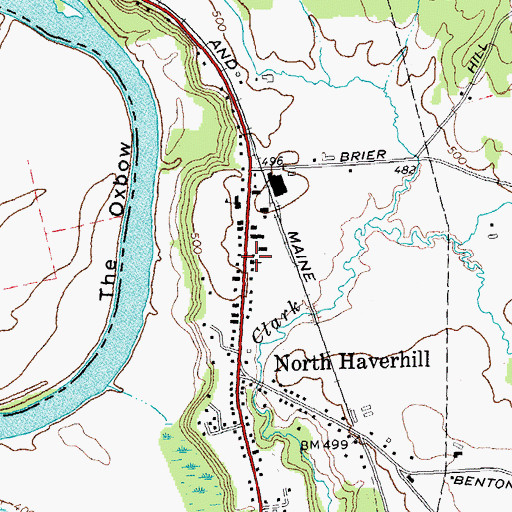 Topographic Map of North Haverhill United Methodist Church, NH