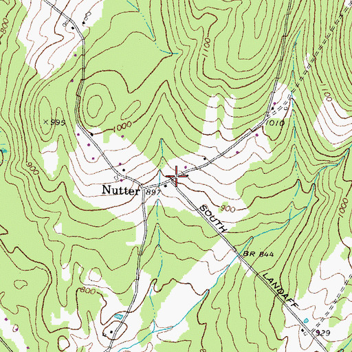 Topographic Map of Nutter School (historical), NH