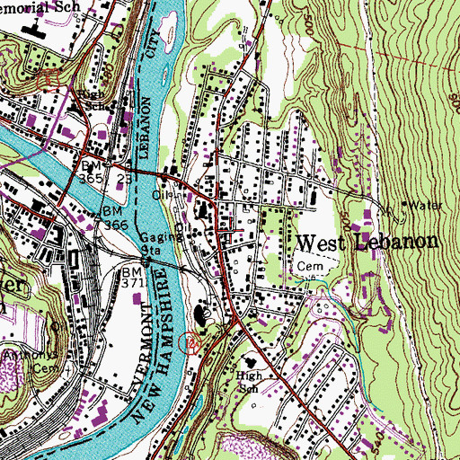 Topographic Map of Olivet Baptist Church, NH