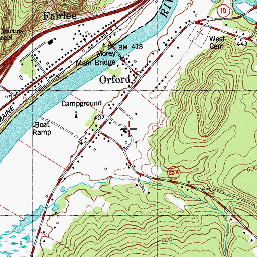 Topographic Map of Orford Academy (historical), NH