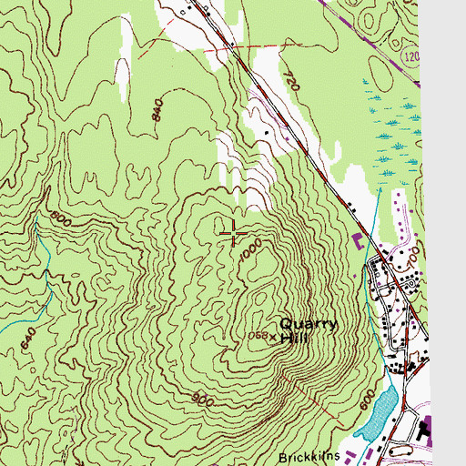 Topographic Map of Oscars Mobile Home Park, NH