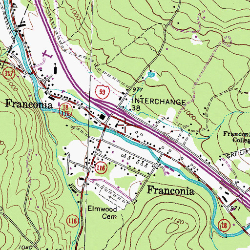 Topographic Map of Our Lady of the Snows Roman Catholic Church, NH