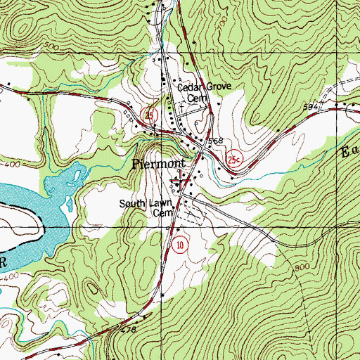 Topographic Map of Piermont Village School, NH