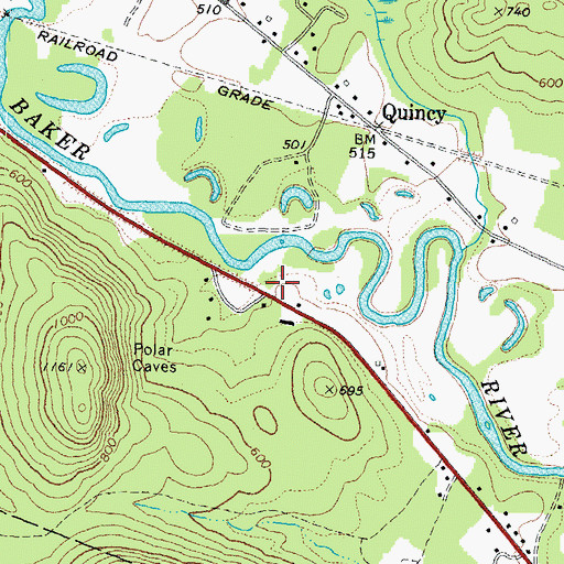 Topographic Map of Plymouth Sands Camping Area, NH