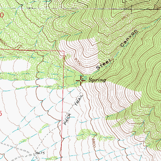 Topographic Map of Steel Canyon, CO