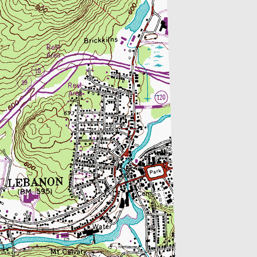 Topographic Map of Sacred Heart Public School, NH