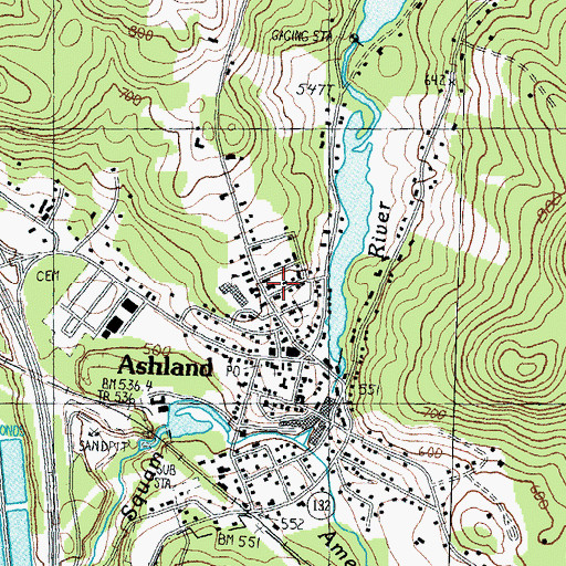 Topographic Map of Saint Agnes Church, NH