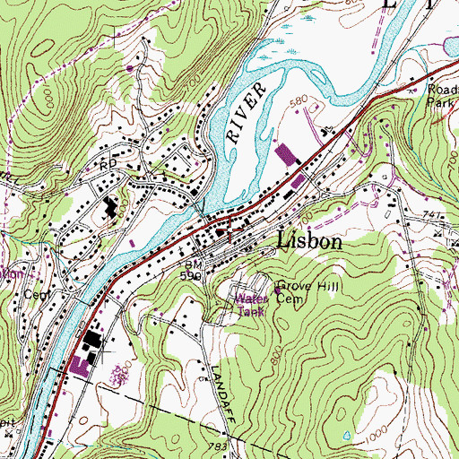 Topographic Map of Saint Catherine of Siena Roman Catholic Church, NH