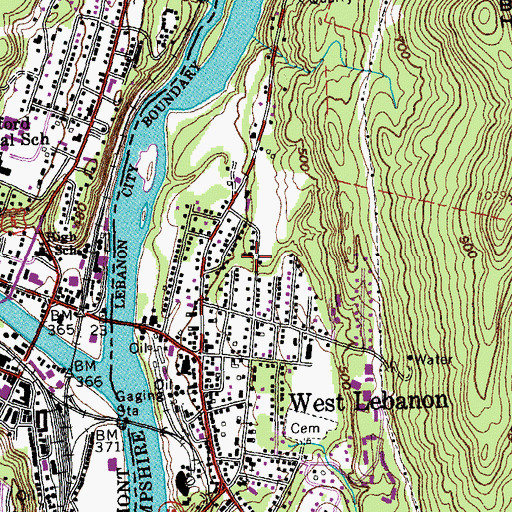 Topographic Map of Seventh Day Adventist Church, NH