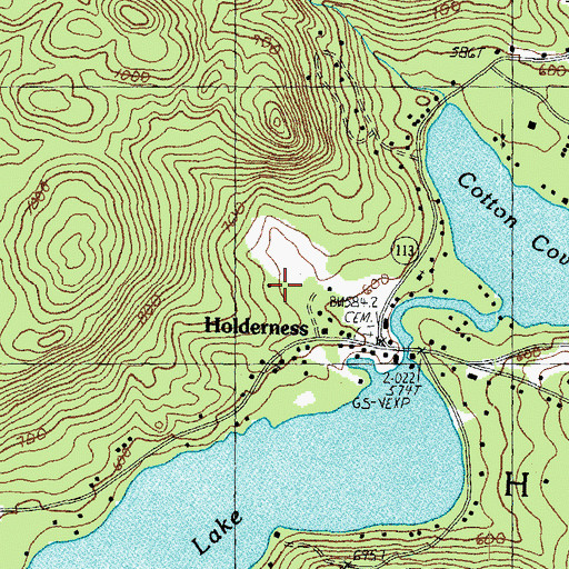 Topographic Map of Squam Lake Science Center, NH