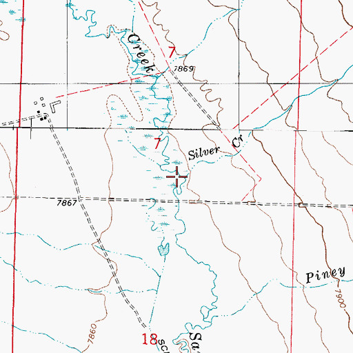 Topographic Map of Silver Creek, CO