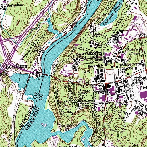 Topographic Map of Thayer School of Engineering, NH