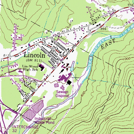 Topographic Map of The Mill at Loon Shopping Center, NH