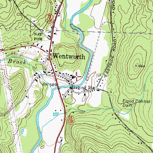 Topographic Map of Wentworth Congregational Church, NH