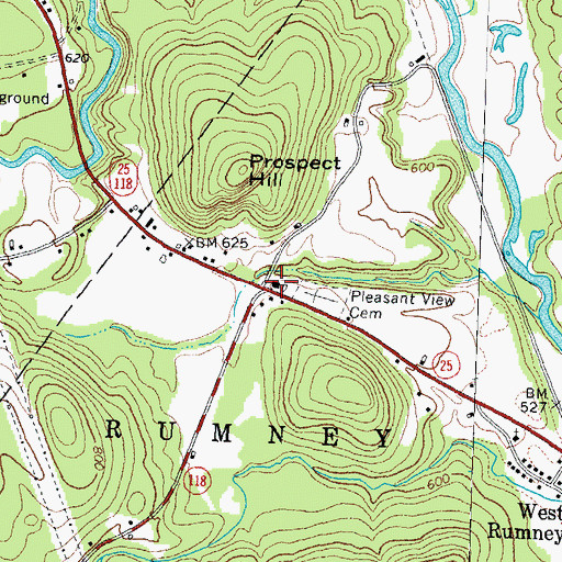Topographic Map of West Rumney Post Office (historical), NH