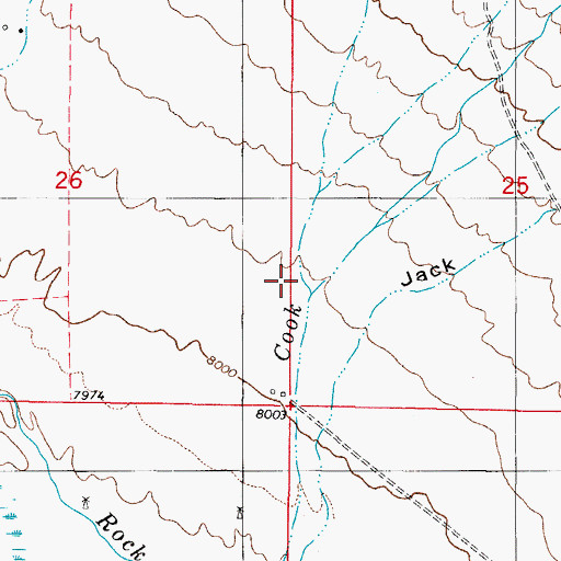 Topographic Map of Miller Creek, CO