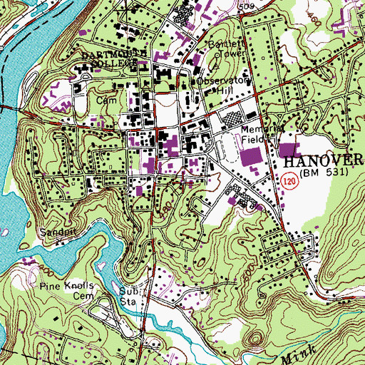 Topographic Map of Wilson Museum, NH
