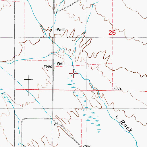 Topographic Map of Brook Creek, CO