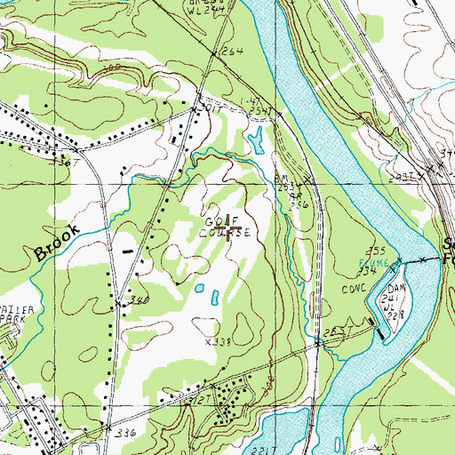 Topographic Map of Beaver Meadow Golf Course, NH