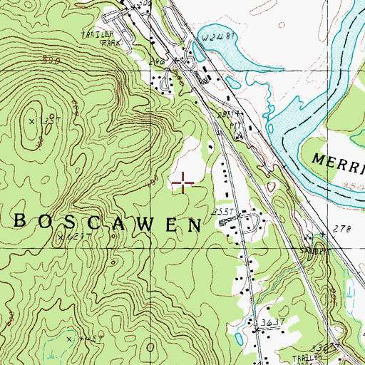 Topographic Map of Boscawen Elementary School, NH