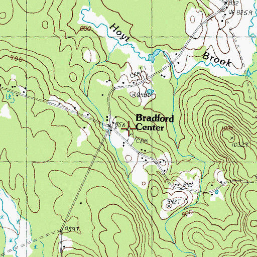 Topographic Map of Bradford Congregational Church, NH