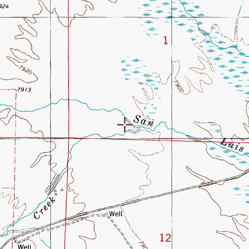 Topographic Map of Kerber Creek, CO