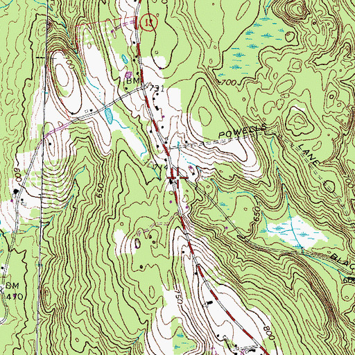 Topographic Map of Burnham School (historical), NH