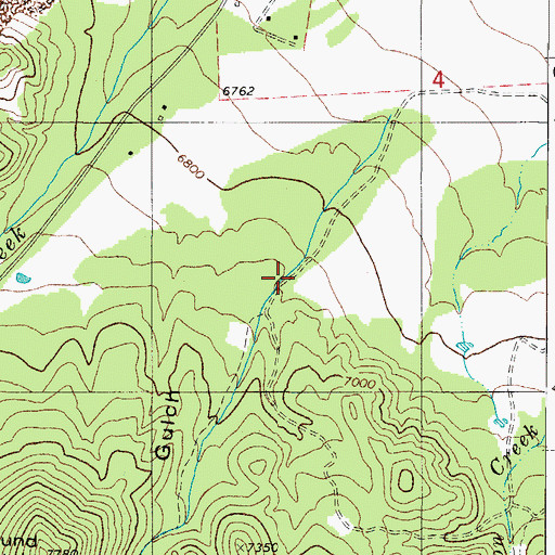 Topographic Map of Pole Gulch, CO
