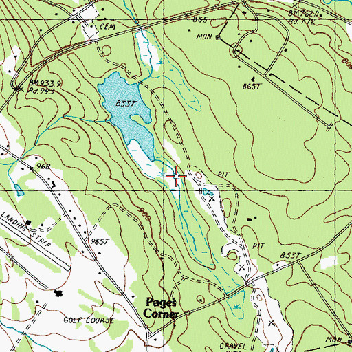 Topographic Map of Chandler Brook Wetlands, NH
