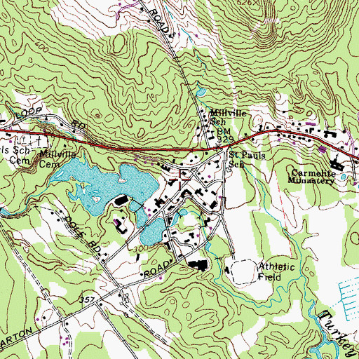 Topographic Map of Chapel of Saint Peter and Paul, NH