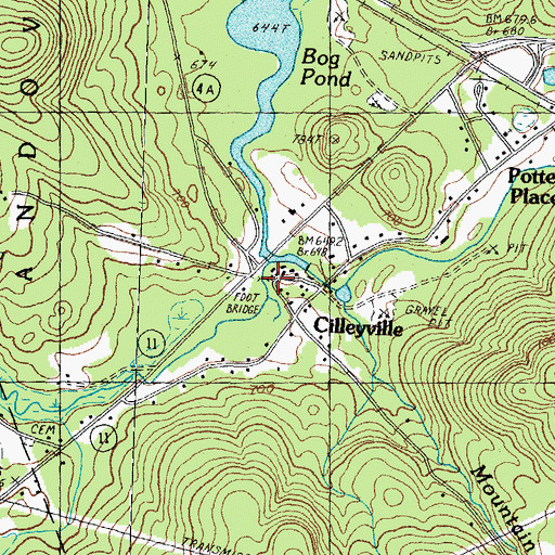 Topographic Map of Cilleyville Bridge, NH